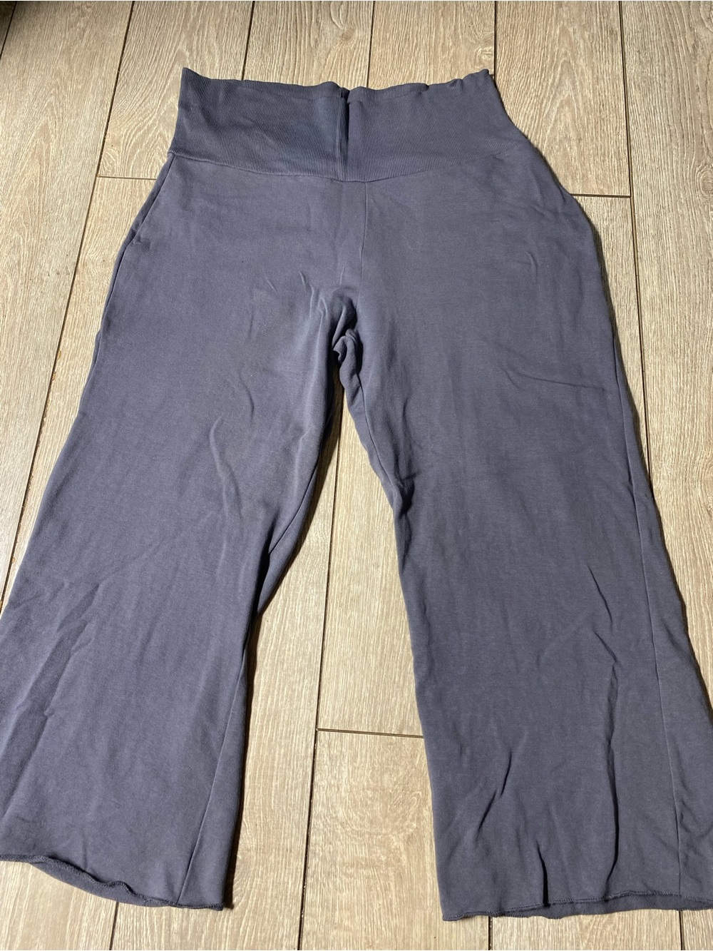 Aero Wide Leg Crop High Rise Yoga Pants Grey XL Flowy Lounge Pants Workout Y2K
